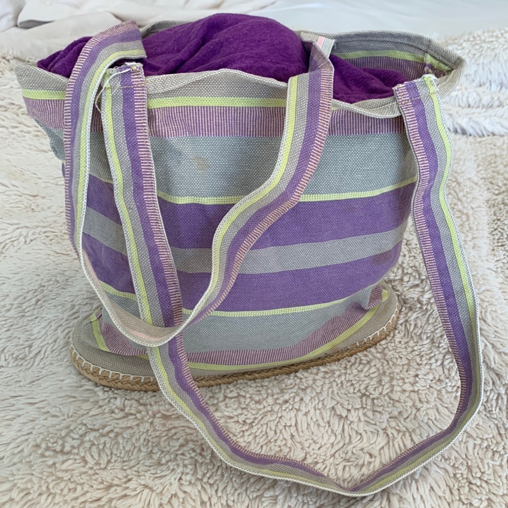 Vintage French Summer espadrille tote
